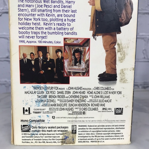 Home Alone 2 Lost In New York Family & Kids 1993 Vintage Christmas VHS Movies - Picture 12 of 13